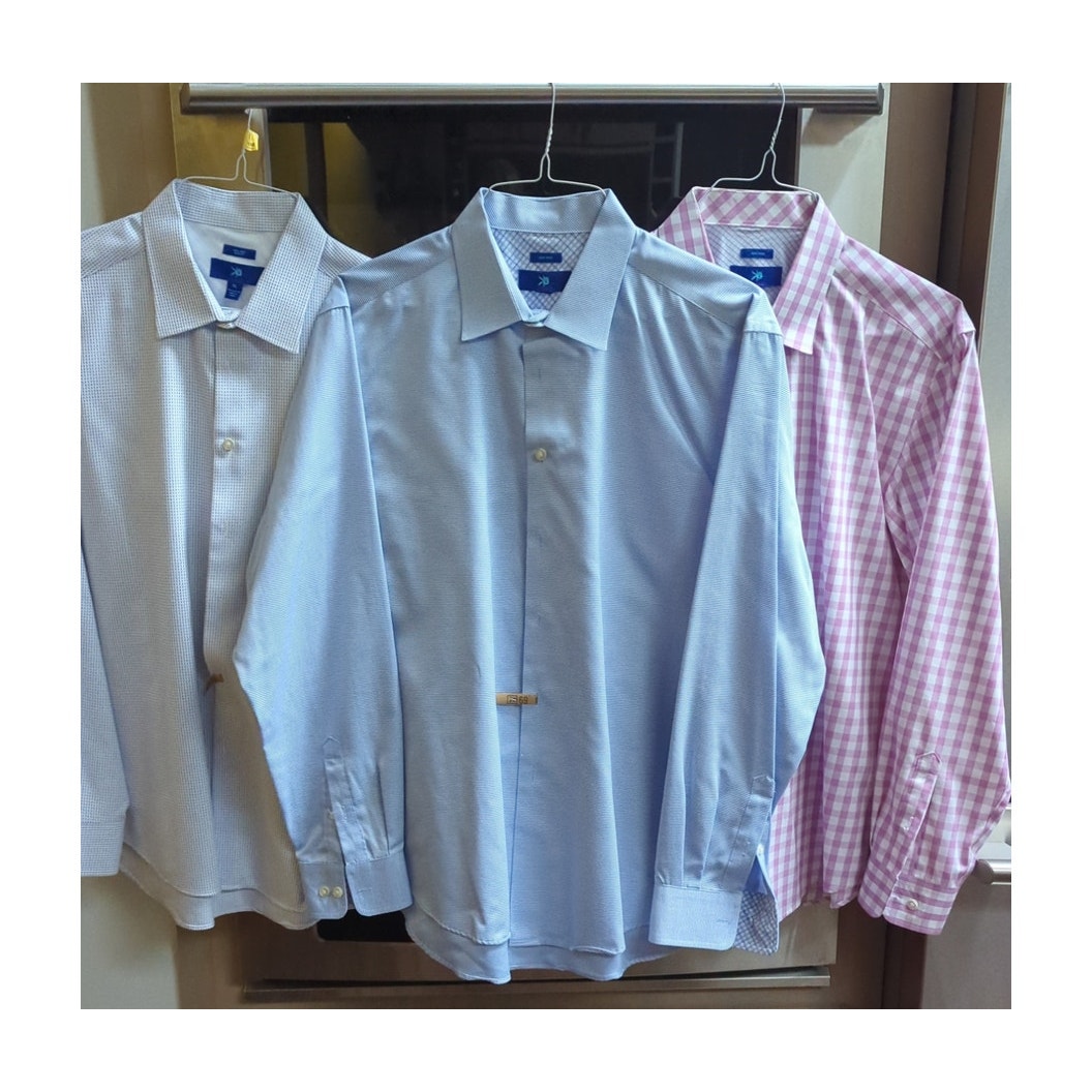 Egara Designer Non-Iron Wrinkle Free Xl Button Down Dress Shirts Bundle Lot Xl